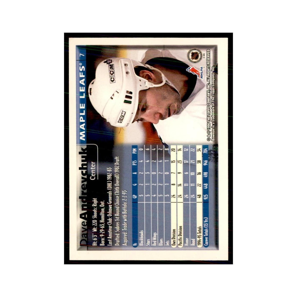 1995 Bowman Dave Andreychuk Toronto Maple Leafs #7