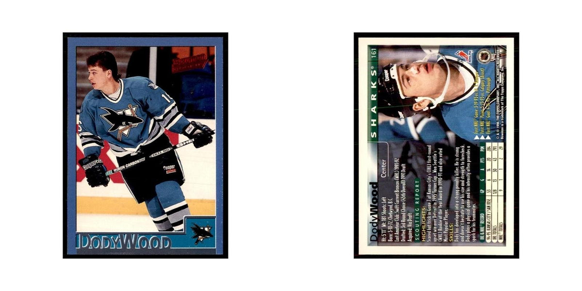 1995 Bowman Dody Wood RC San Jose Sharks #161