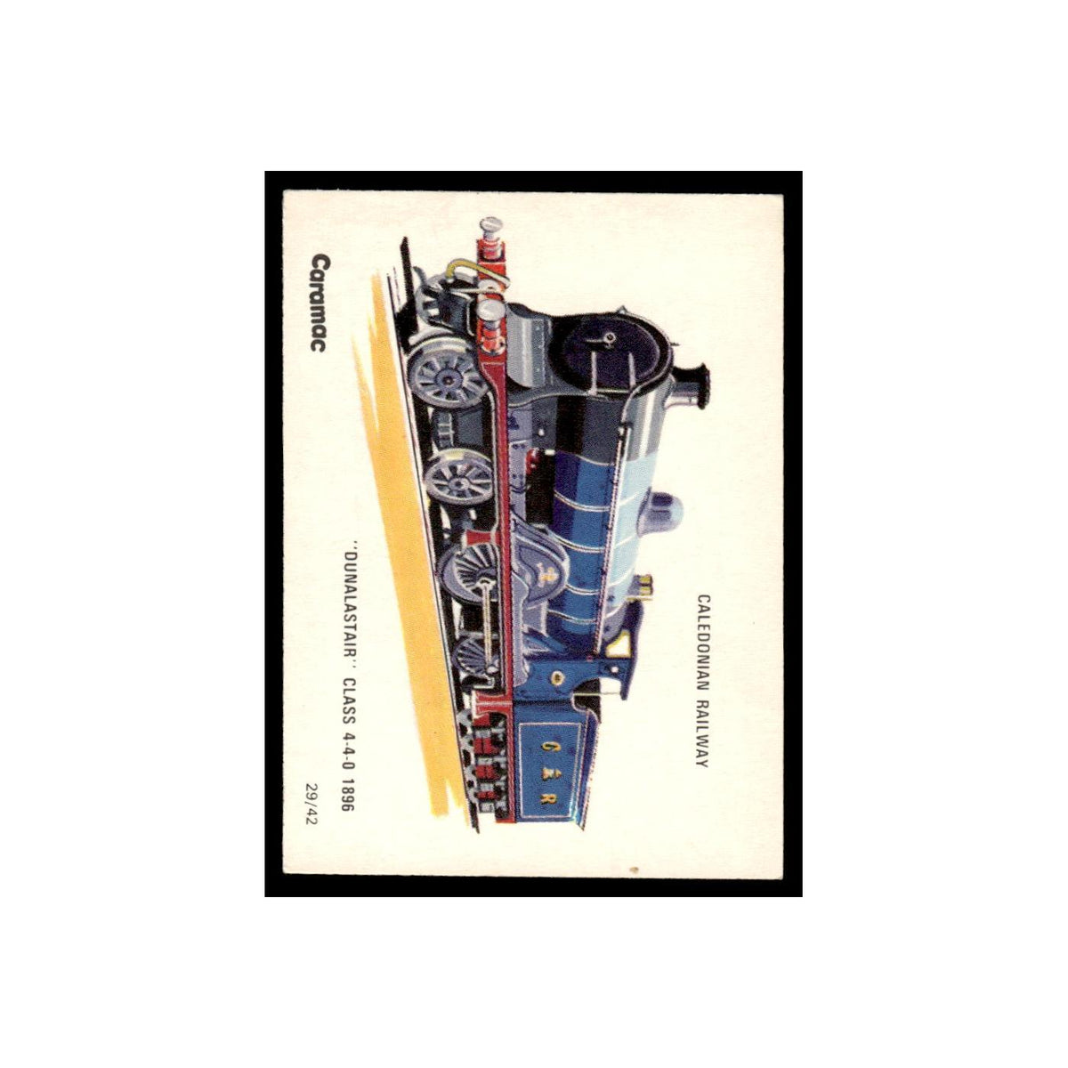 Caledonian Railway 1976 Caramac Railway Locomotives #29 Baseball Card EX