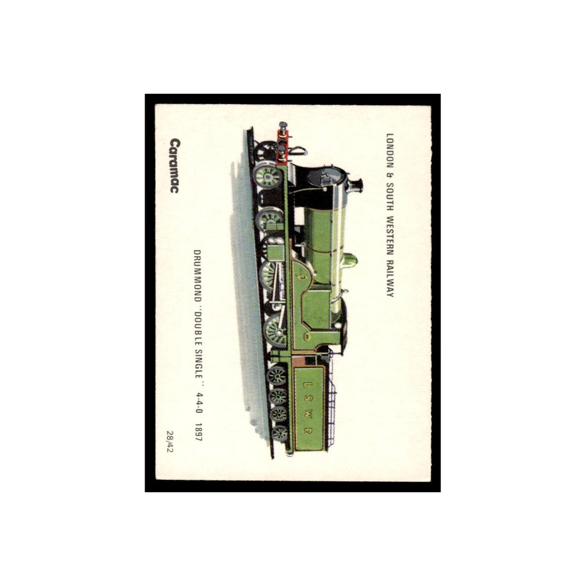 London South Western 1976 Caramac Railway Locomotives #28 Baseball Card EX