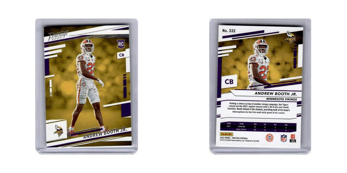 Andrew Booth Jr. Rookie 2022 Panini Prestige #332 Minnesota Vikings NM