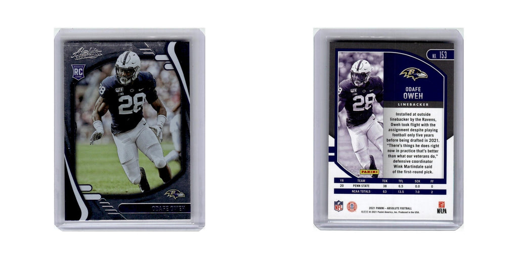Odafe Oweh Rookie 2021 Panini Absolute #153 Baltimore Ravens Football Card NM
