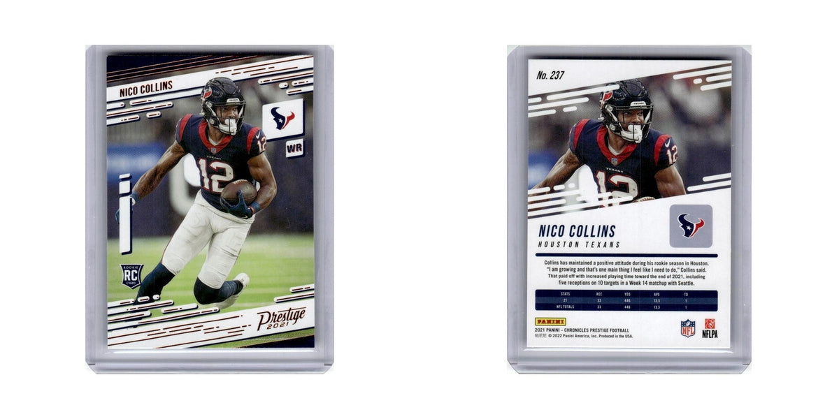 Nico Collins Rookie 2021 Panini Prestige #237 Houston Texans Football Card NM