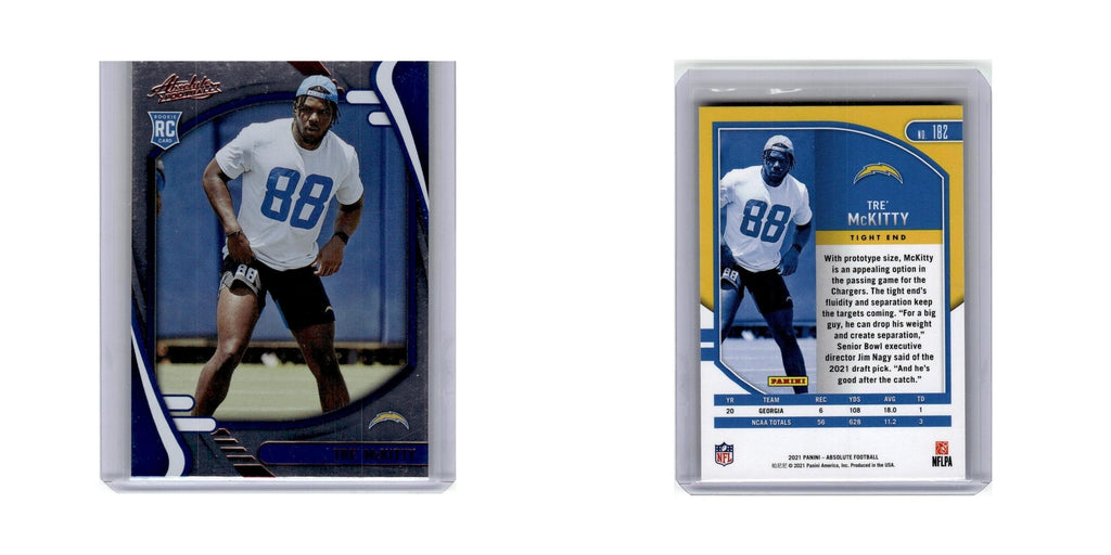 Tre' McKitty Rookie 2021 Panini Absolute #182 Los Angeles Chargers NM