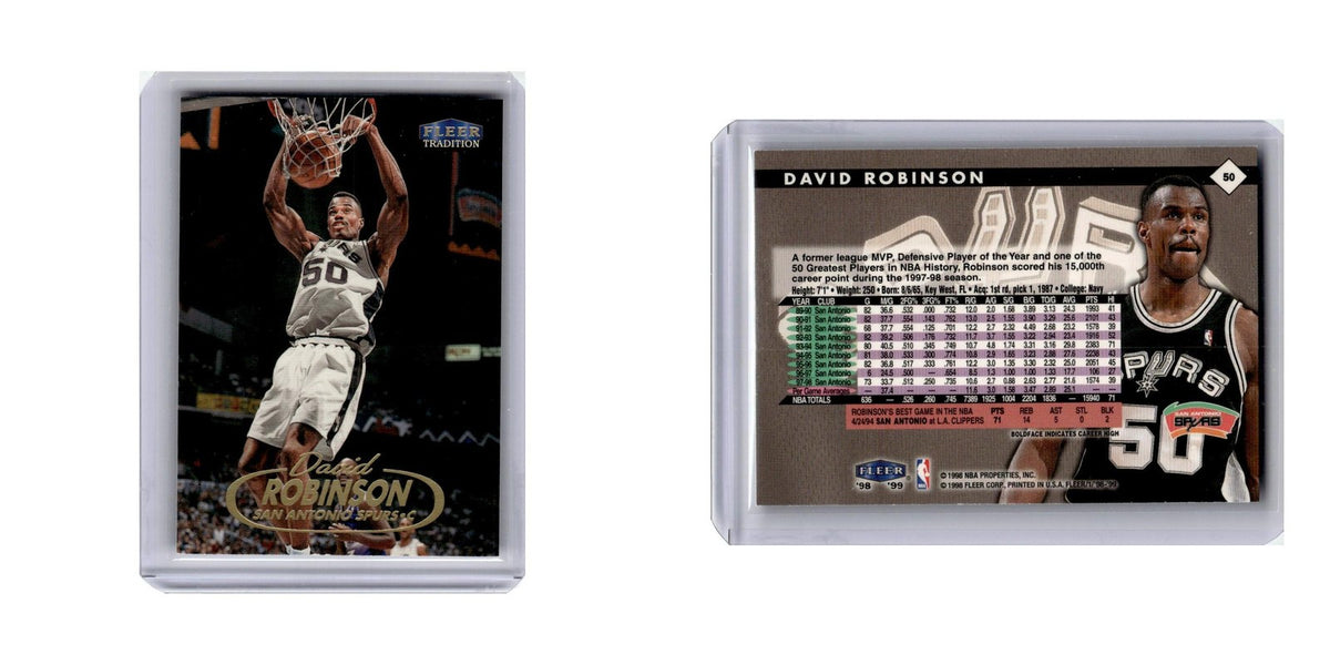 David Robinson 1998 Fleer Tradition #50 San Antonio Spurs Basketball Card NM