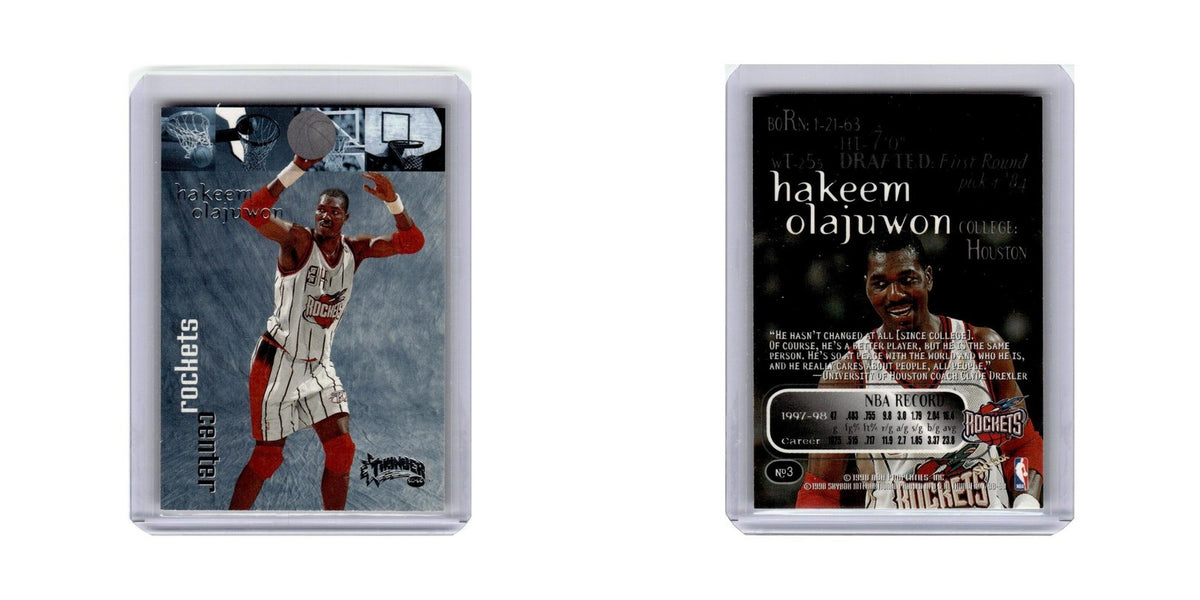 Hakeem Olajuwon 1998 Skybox Thunder #3 Houston Rockets Basketball Card NM