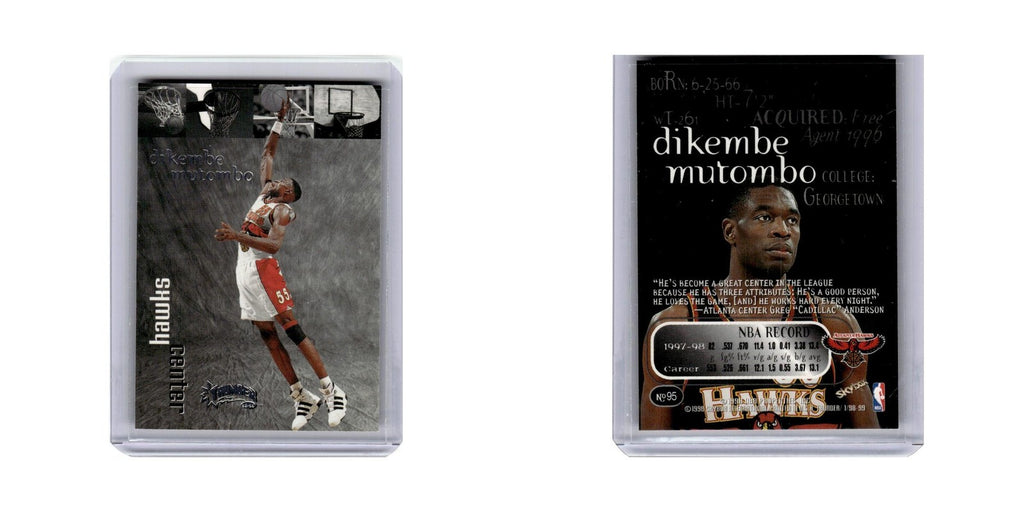 Dikembe Mutombo 1998 Skybox Thunder #95 Atlanta Hawks Basketball Card NM