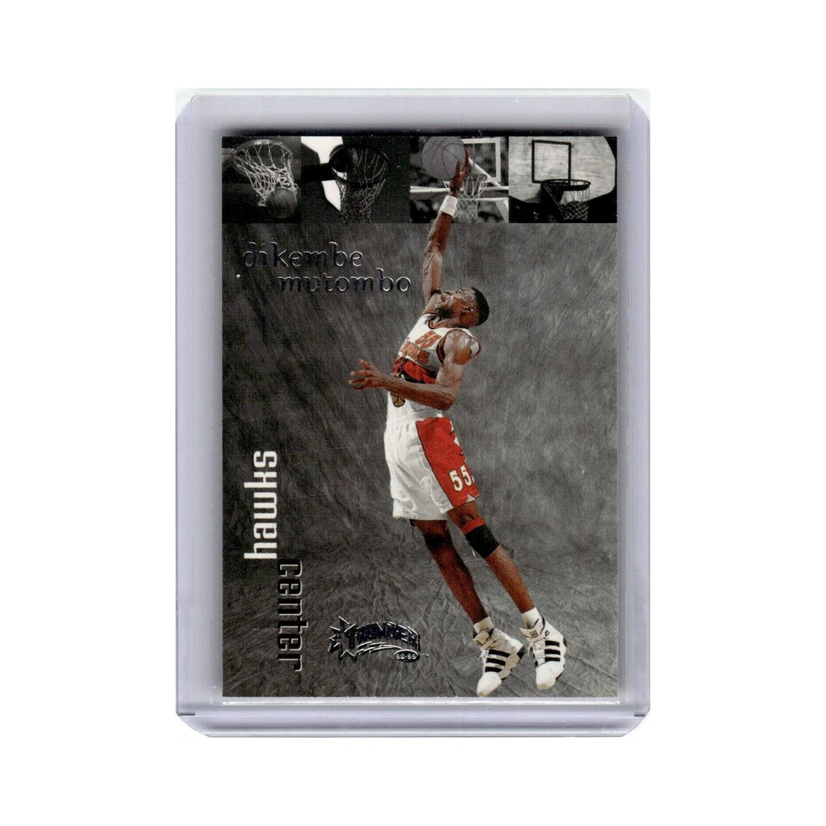 Dikembe Mutombo 1998 Skybox Thunder #95 Atlanta Hawks Basketball Card NM