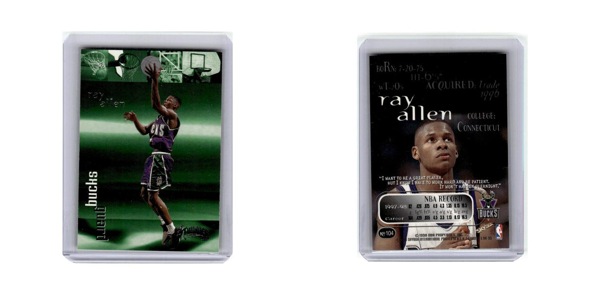 Ray Allen 1998 Skybox Thunder #104 Milwaukee Bucks Basketball Card NM