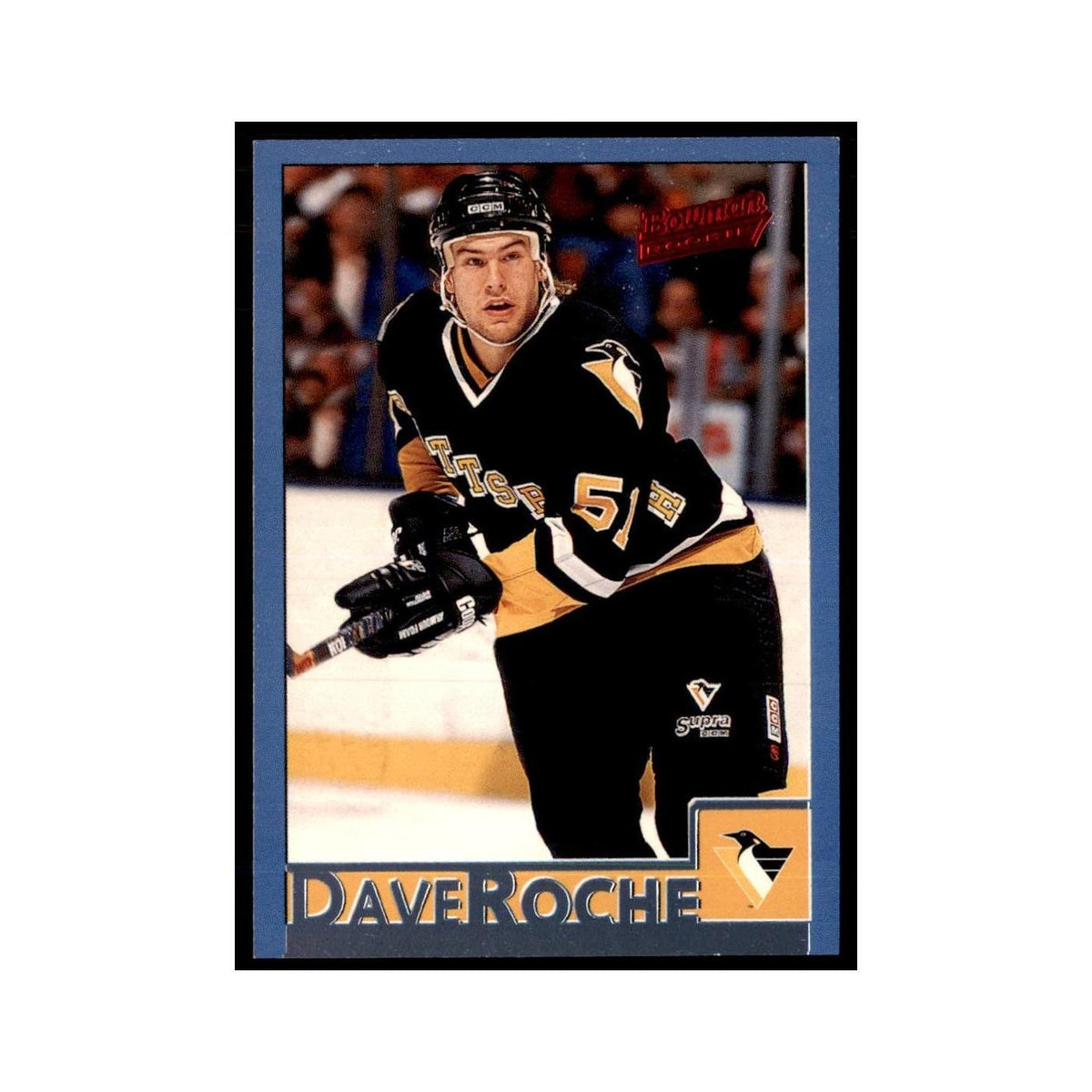 1995 Bowman Dave Roche RC Pittsburgh Penguins #144