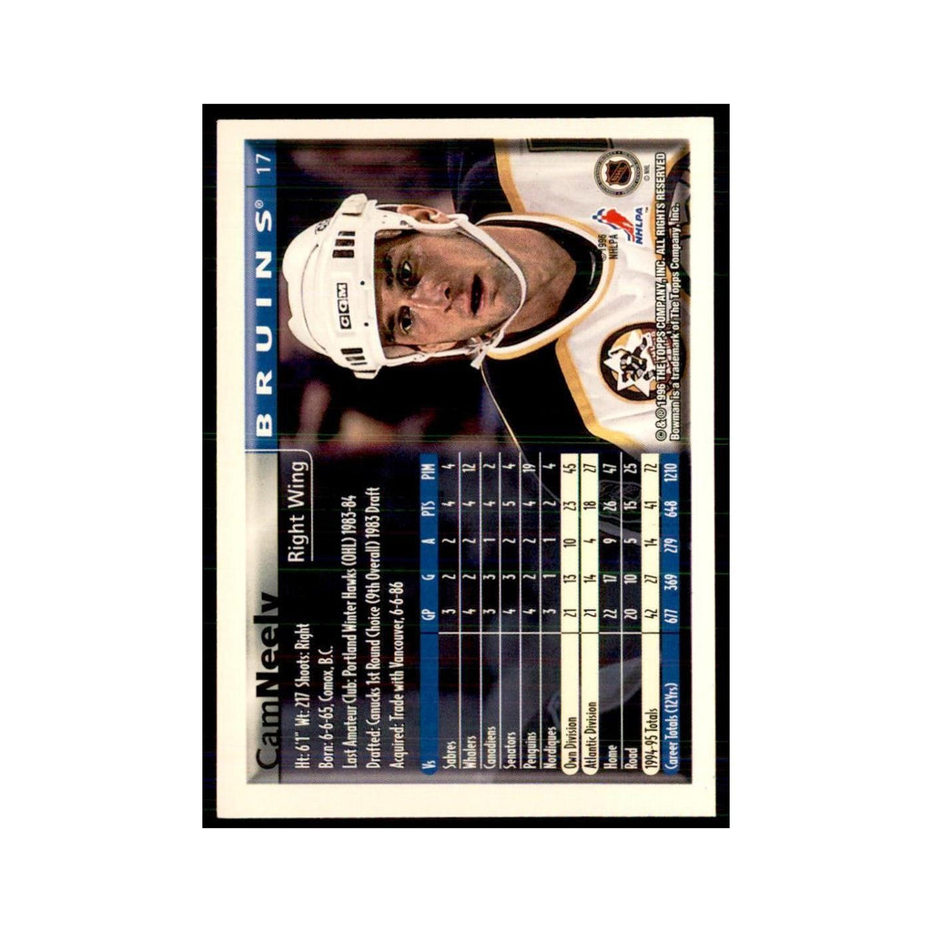 1995 Bowman Cam Neely Boston Bruins #17