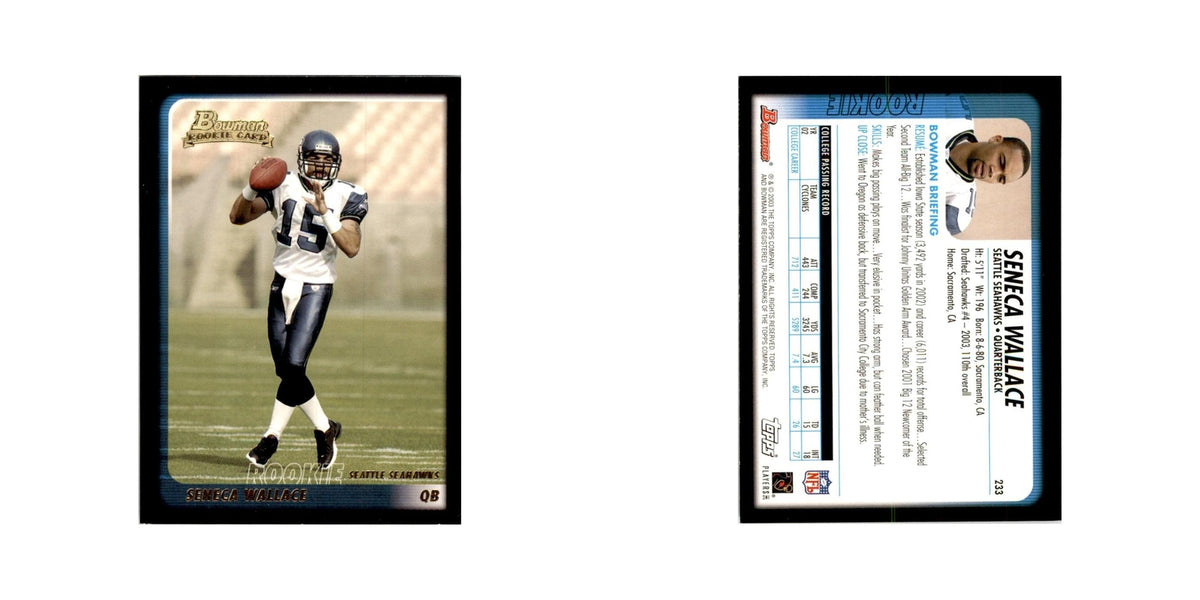 2003 Bowman Seneca Wallace RC Football Cards #233
