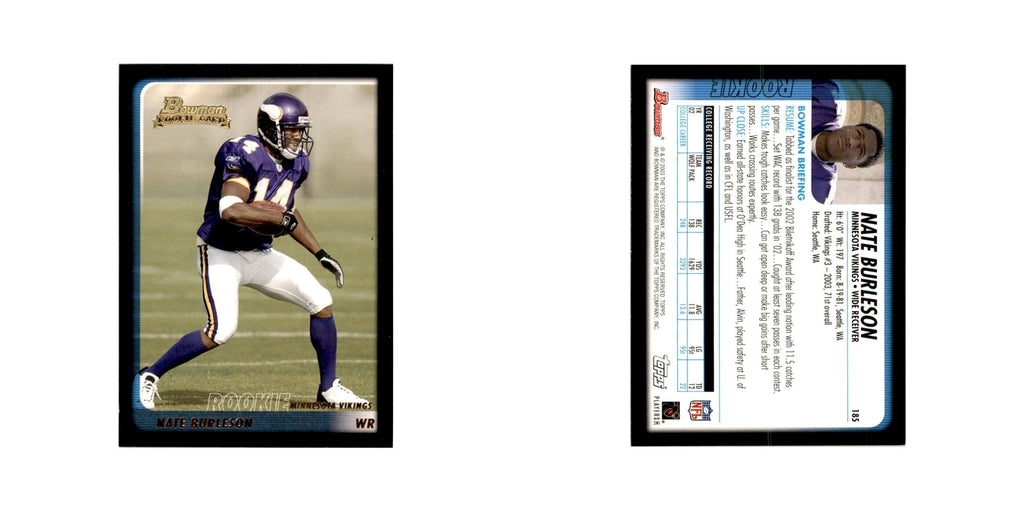 2003 Bowman Nate Burleson RC Football Cards #185