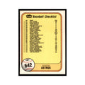 1981 Fleer Checklist Astros/Yankees Baseball Cards #642
