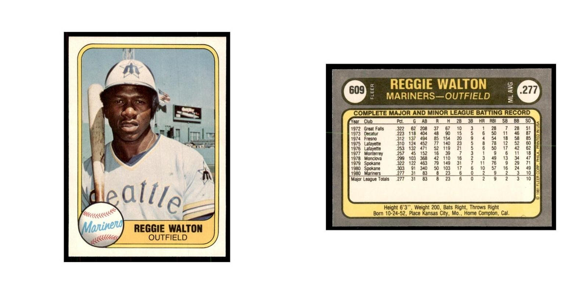 1981 Fleer Reggie Walton Baseball Cards #609