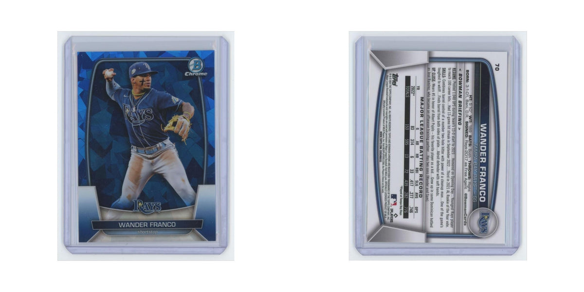 Wander Franco 2023 Bowman Chrome #70 Tampa Bay Rays Baseball Card NM
