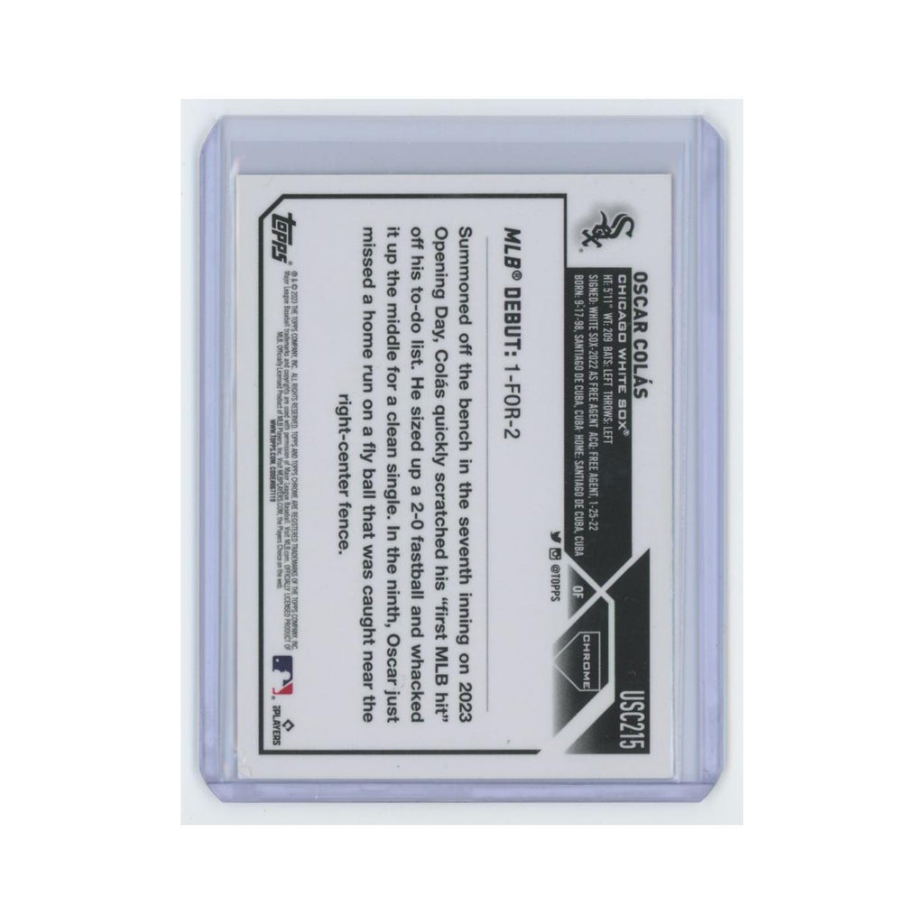 Oscar Colás Rookie 2023 Topps Chrome Update #USC215 Chicago White Sox NM