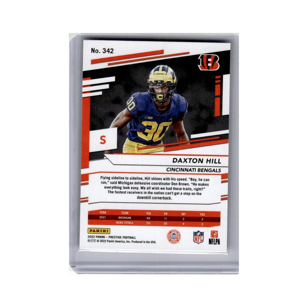 Daxton Hill Rookie 2022 Panini Prestige #342 Cincinnati Bengals Football Card NM