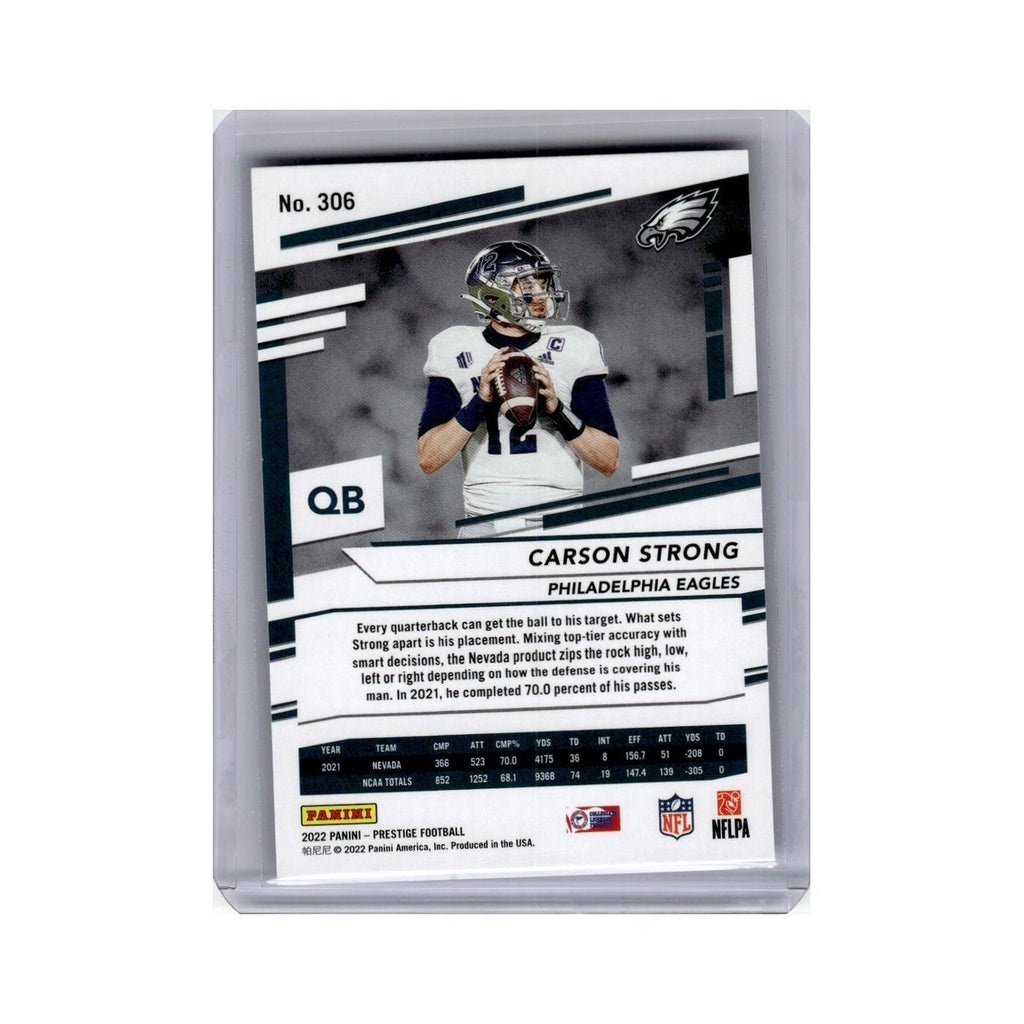 Carson Strong Rookie 2022 Panini Prestige #306 Philadelphia Eagles NM