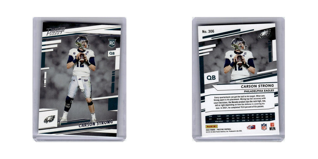 Carson Strong Rookie 2022 Panini Prestige #306 Philadelphia Eagles NM