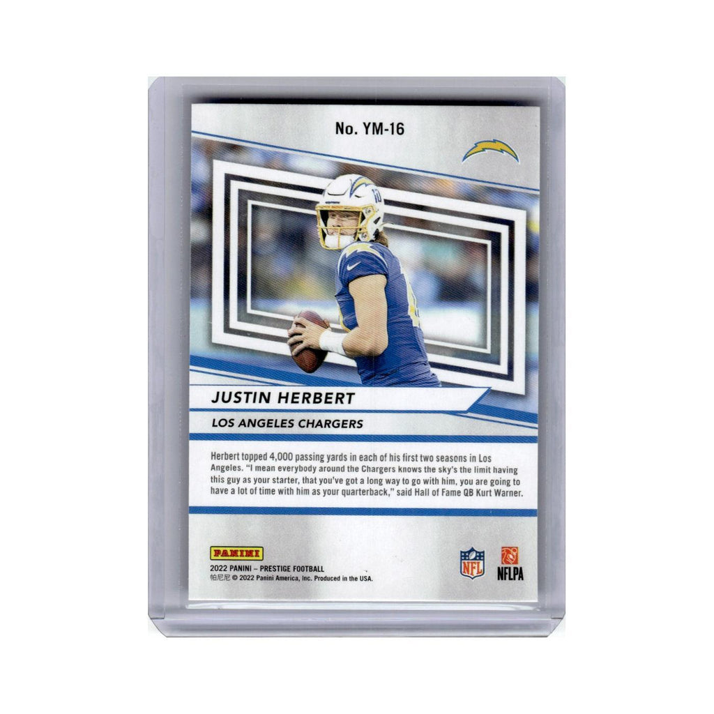Justin Herbert 2022 Panini Prestige Youth Movement #YM-16 Chargers NM