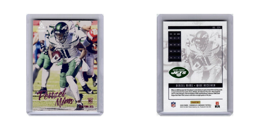 Denzel Mims Rookie 2020 Panini Chronicles Luminance #224 New York Jets NM