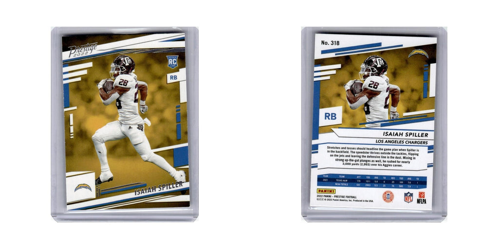 Isaiah Spiller Rookie 2022 Panini Prestige #318 Los Angeles Chargers NM