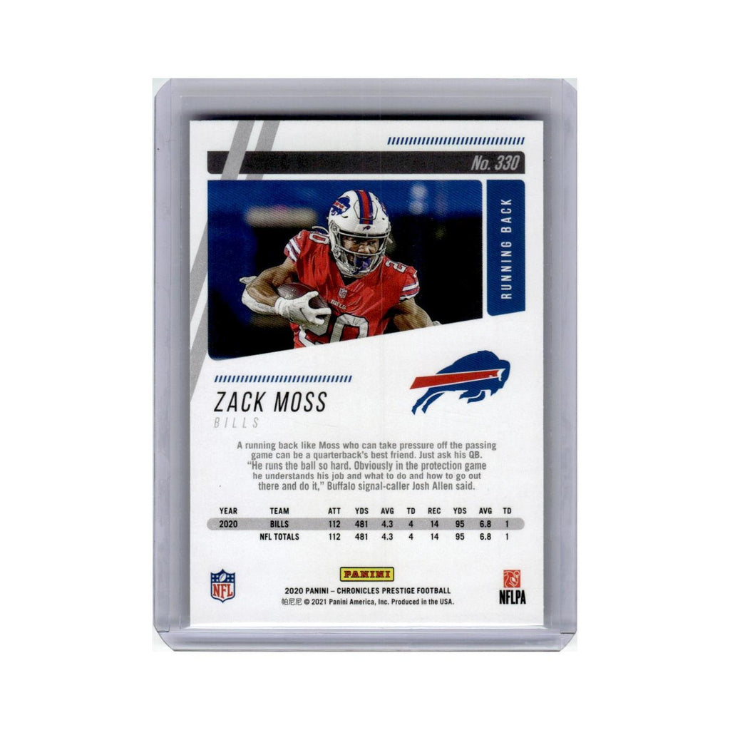 Zack Moss 2020 Panini Chronicles Prestige #330 Buffalo Bills Football Card NM