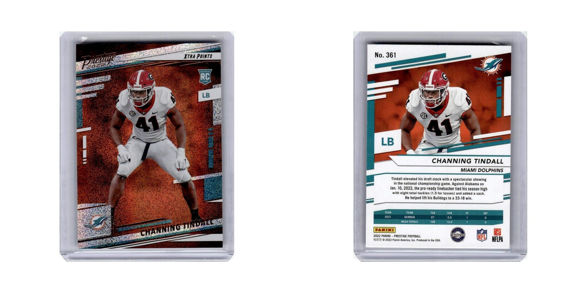 Channing Tindall Rookie 2022 Panini Prestige Xtra Points #361 Miami Dolphins NM