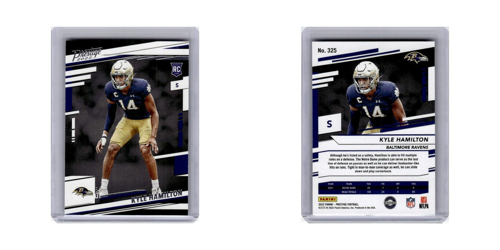 Kyle Hamilton Rookie 2022 Panini Prestige #325 Baltimore Ravens Football Card NM