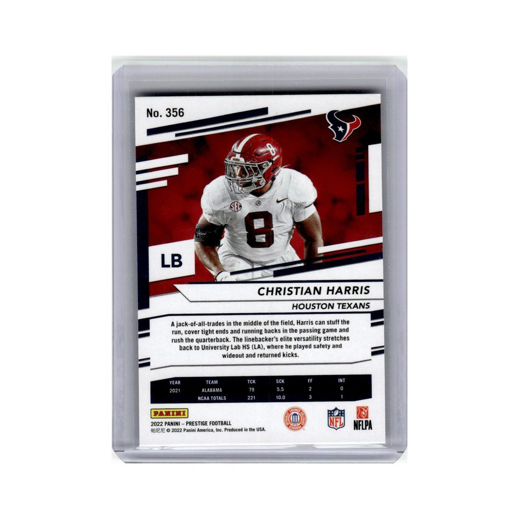 Christian Harris Rookie 2022 Panini Prestige #356 Houston Texans NM