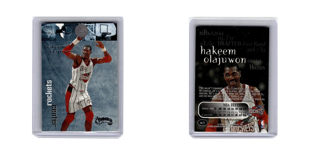 Hakeem Olajuwon 1998 SkyBox Thunder #3 Houston Rockets Basketball Card NM