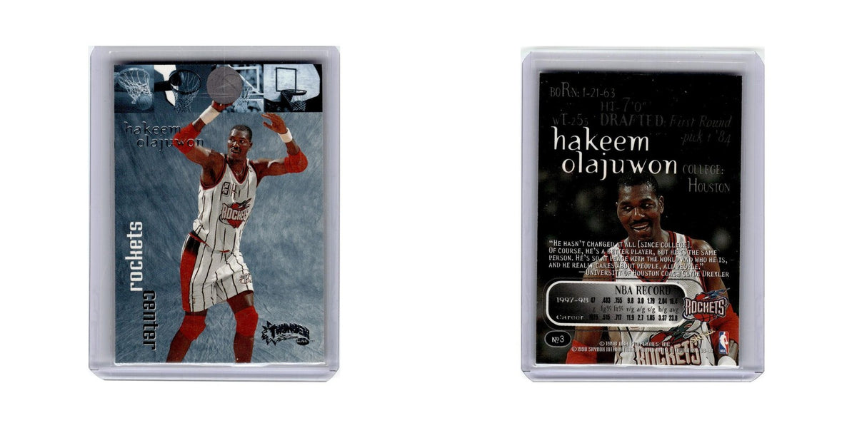 Hakeem Olajuwon 1998 SkyBox Thunder #3 Houston Rockets Basketball Card NM