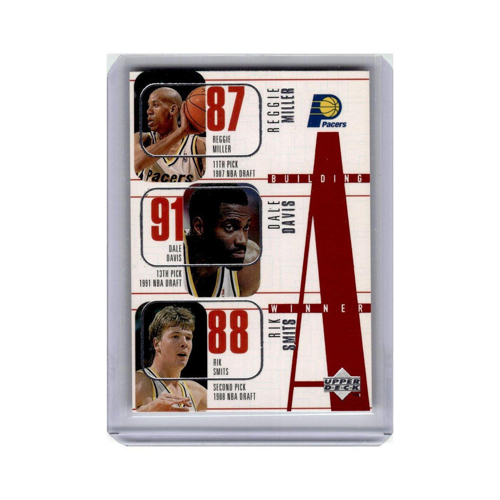 Reggie Miller Dale Davis Rik Smits 1996 Upper Deck #146 Indiana Pacers NM