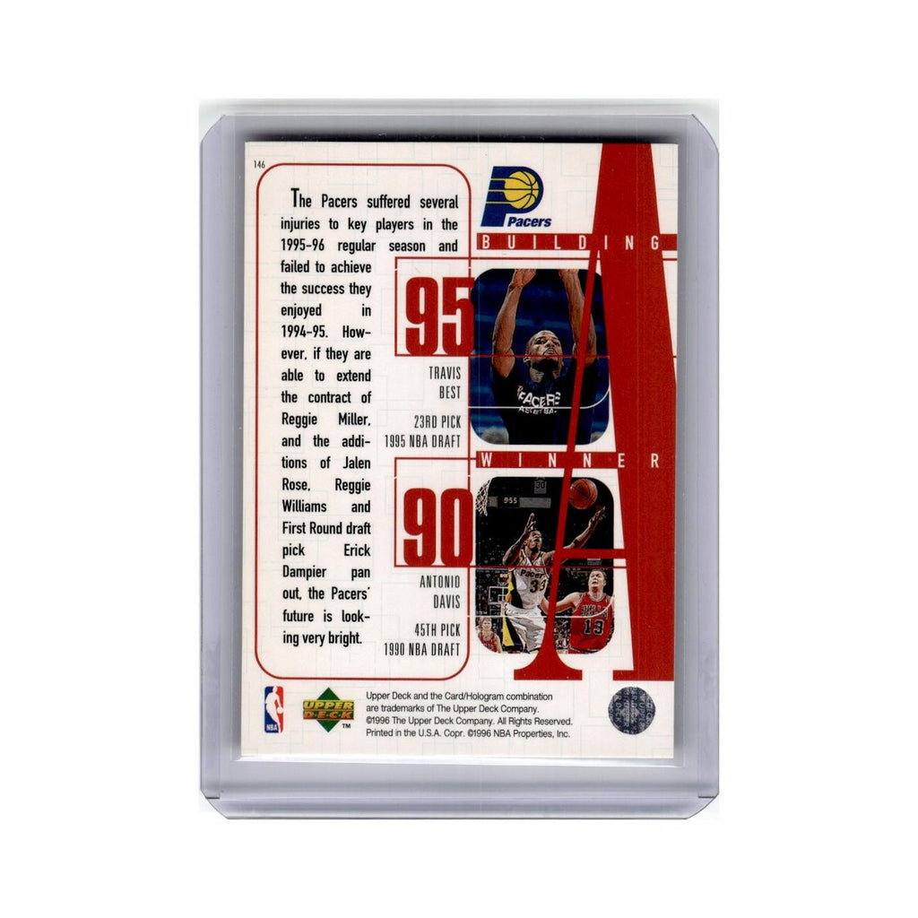 Reggie Miller Dale Davis Rik Smits 1996 Upper Deck #146 Indiana Pacers NM