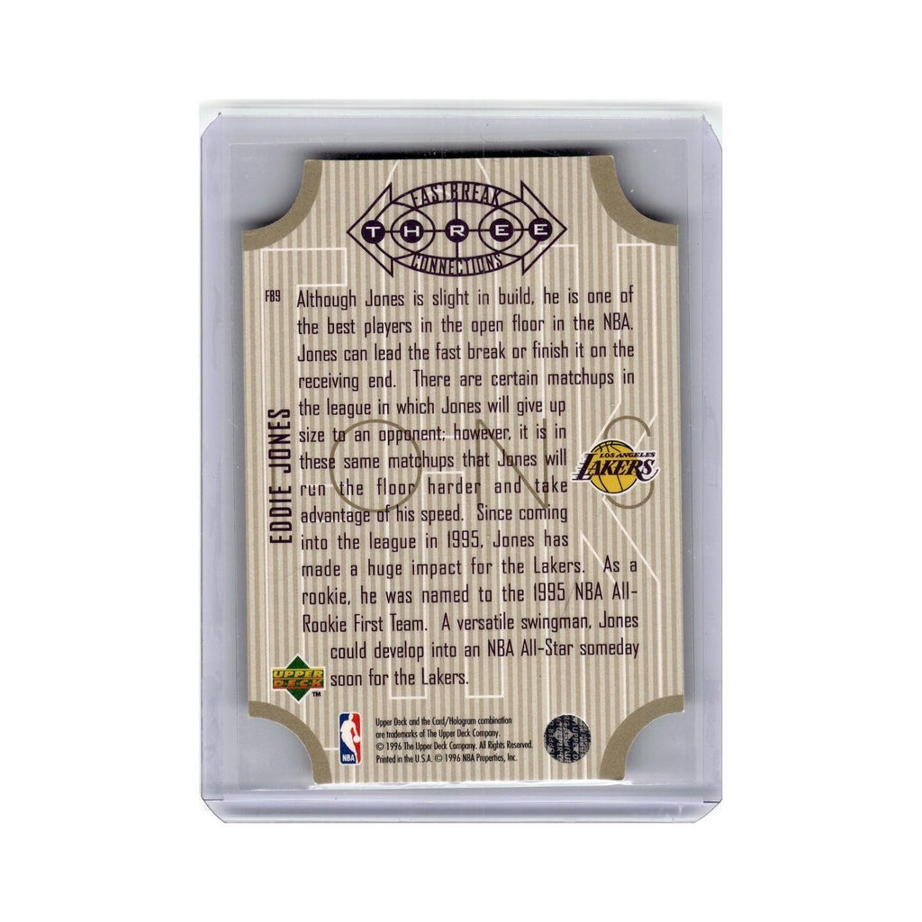 Eddie Jones 1996 Upper Deck Fastbreak #FB9 Los Angeles Lakers Basketball Card NM
