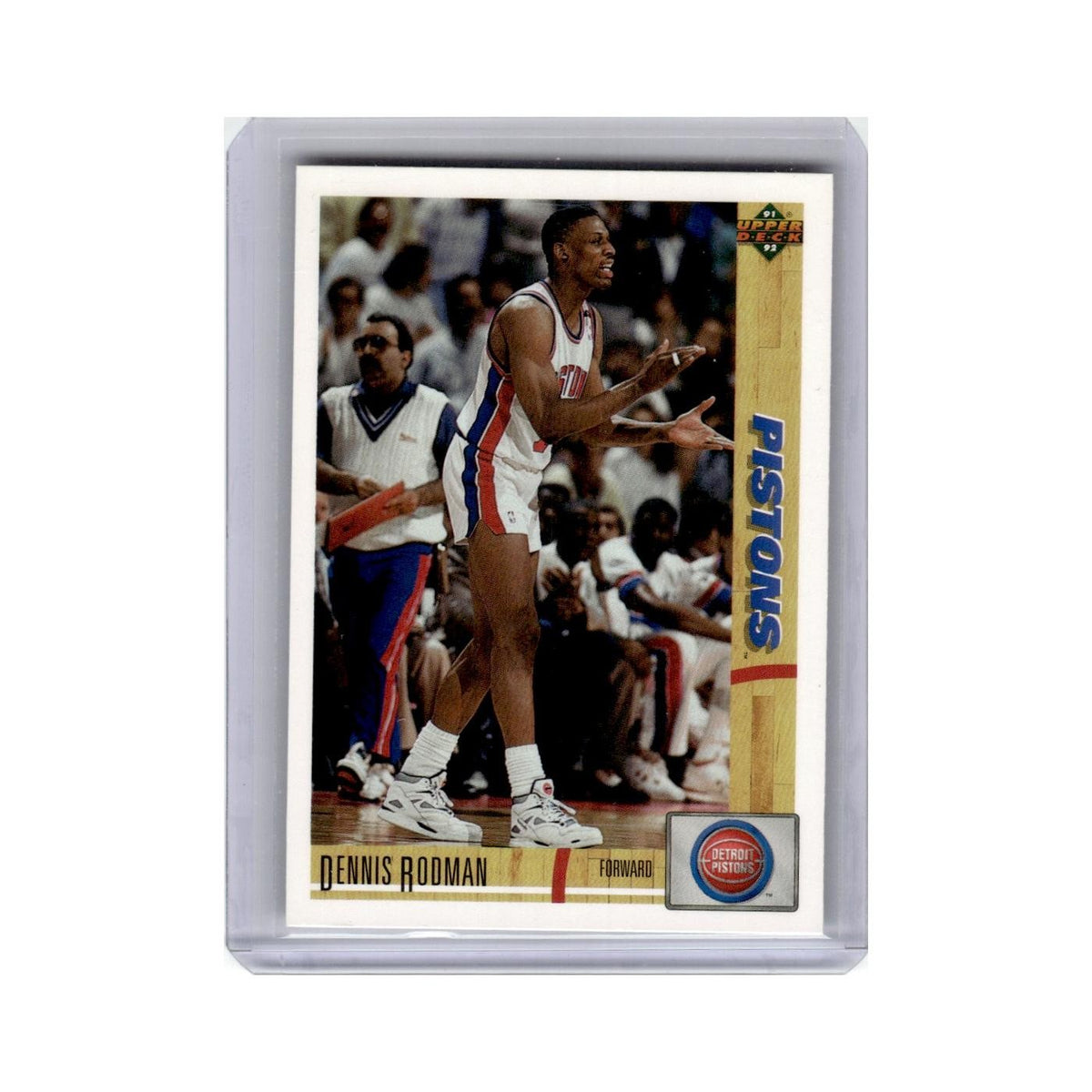 Dennis Rodman 1992 Upper Deck #185 Detroit Pistons Basketball Card NM