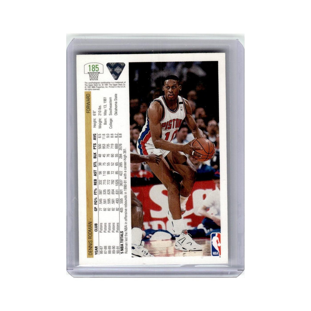 Dennis Rodman 1992 Upper Deck #185 Detroit Pistons Basketball Card NM