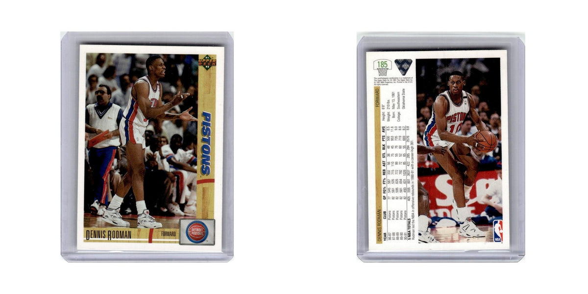 Dennis Rodman 1992 Upper Deck #185 Detroit Pistons Basketball Card NM