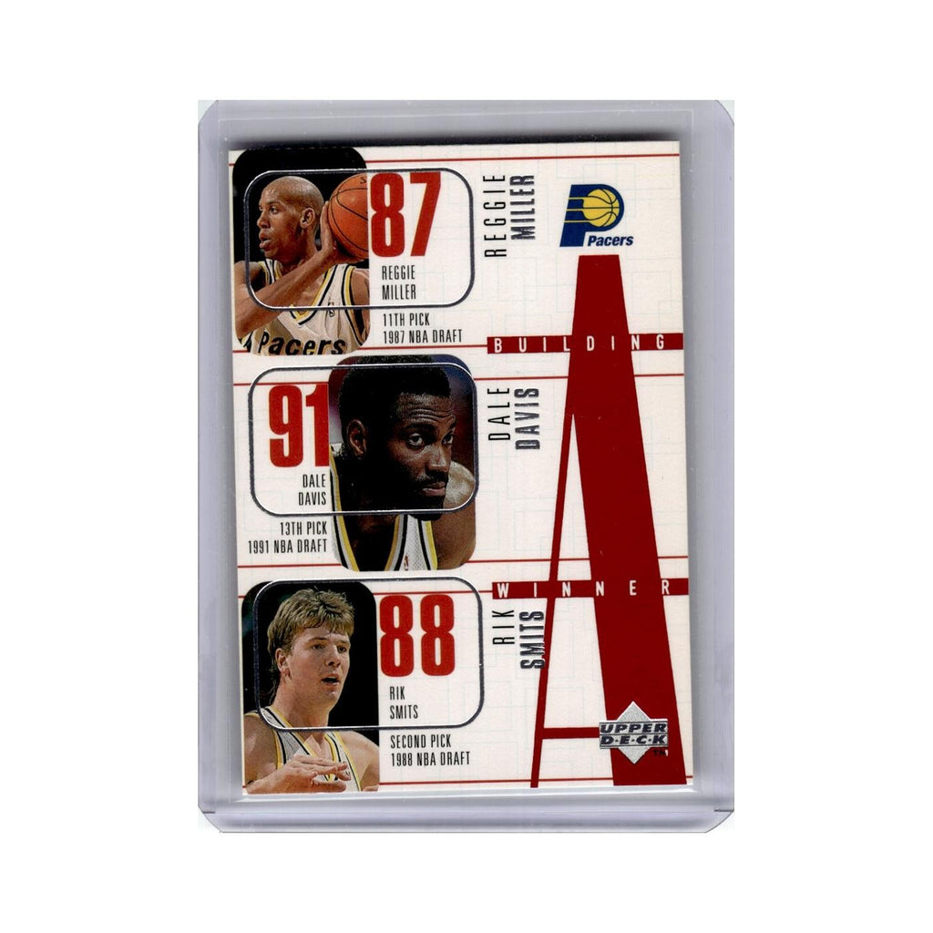 Reggie Miller Dale Davis Rik Smits 1996 Upper Deck #146 Indiana Pacers NM