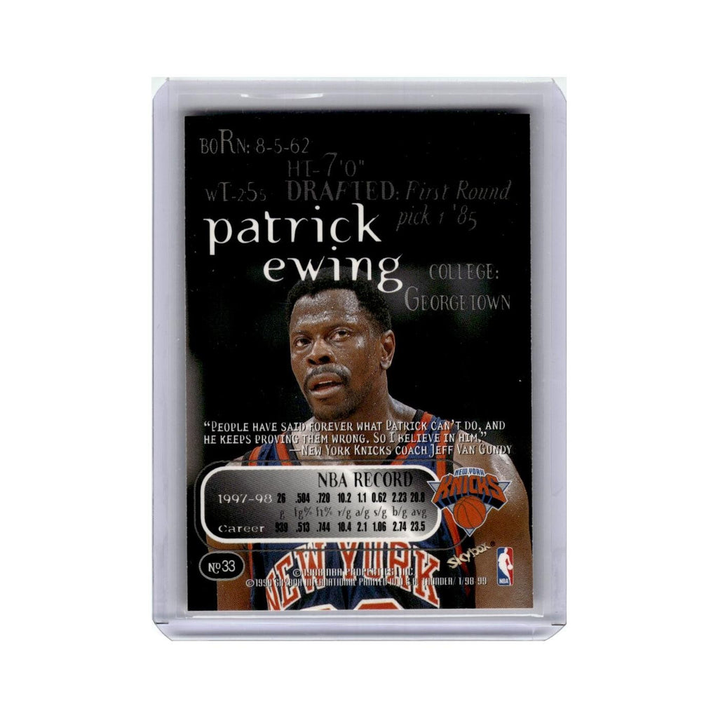 Patrick Ewing 1998 SkyBox Thunder #33 New York Knicks Basketball Card NM
