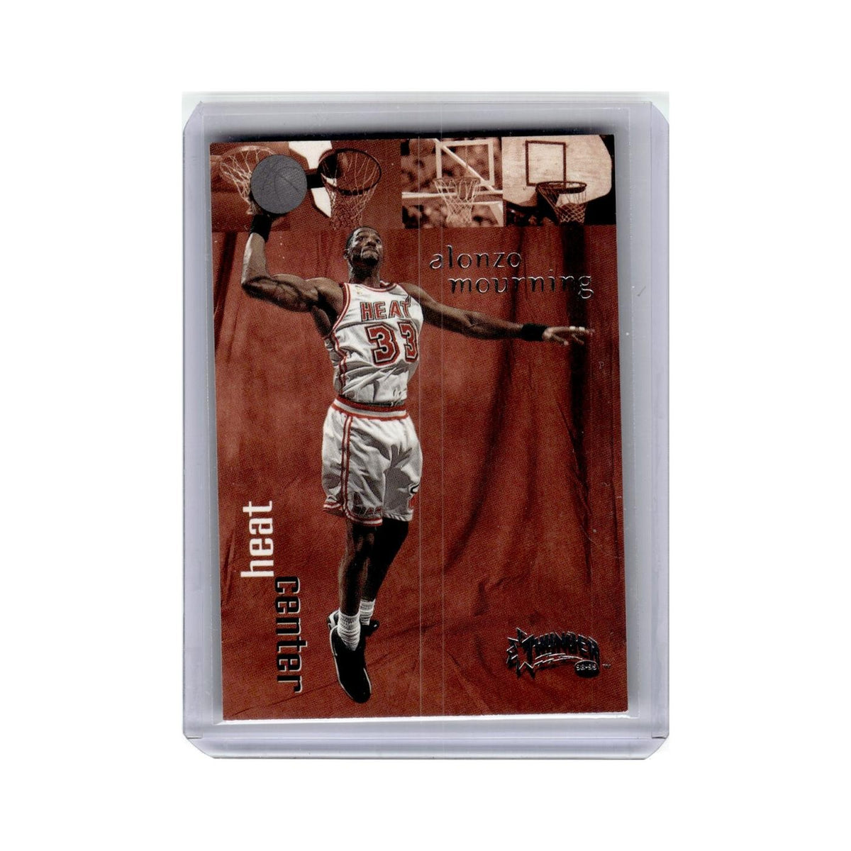 Alonzo Mourning 1998 SkyBox Thunder #5 Miami Heat Basketball Card NM
