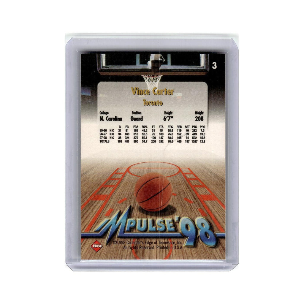 Vince Carter 1998 Collector's Edge Impulse #3 Toronto Raptors Basketball Card NM