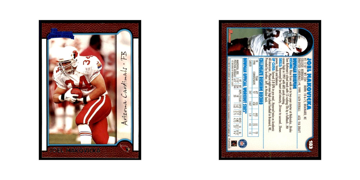 1999 Bowman Joel Makovicka RC Football Cards #183