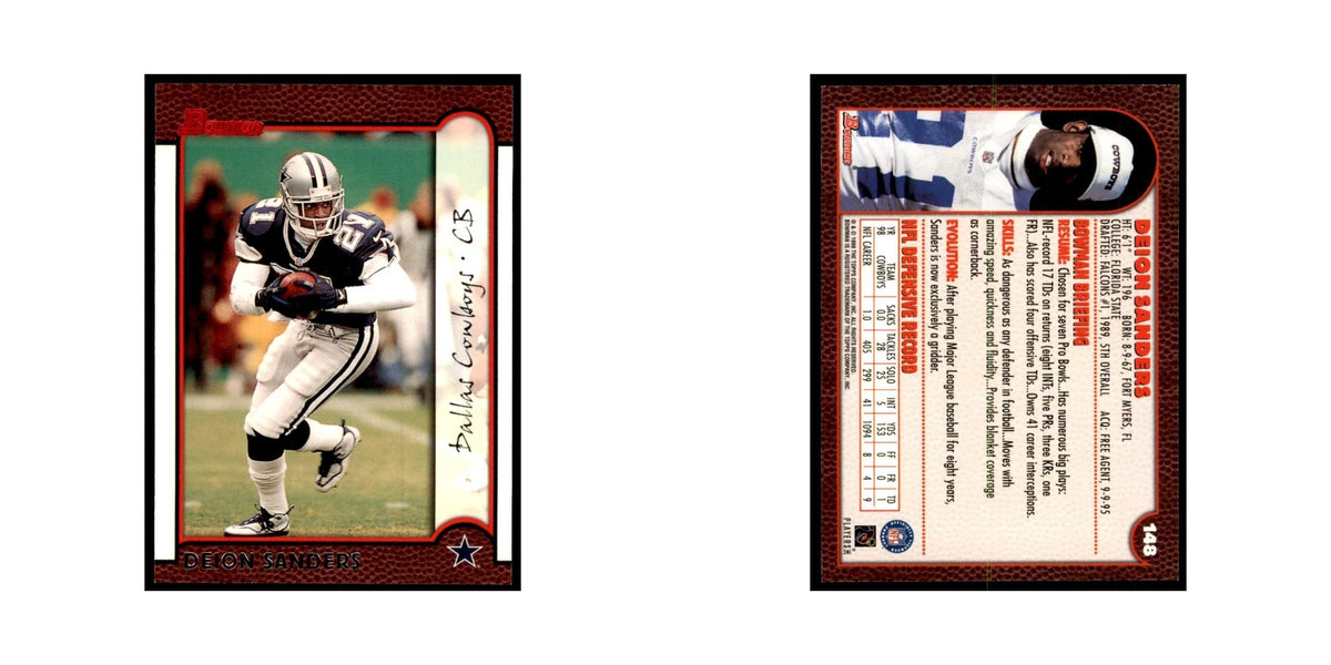 1999 Bowman Deion Sanders Football Cards #148
