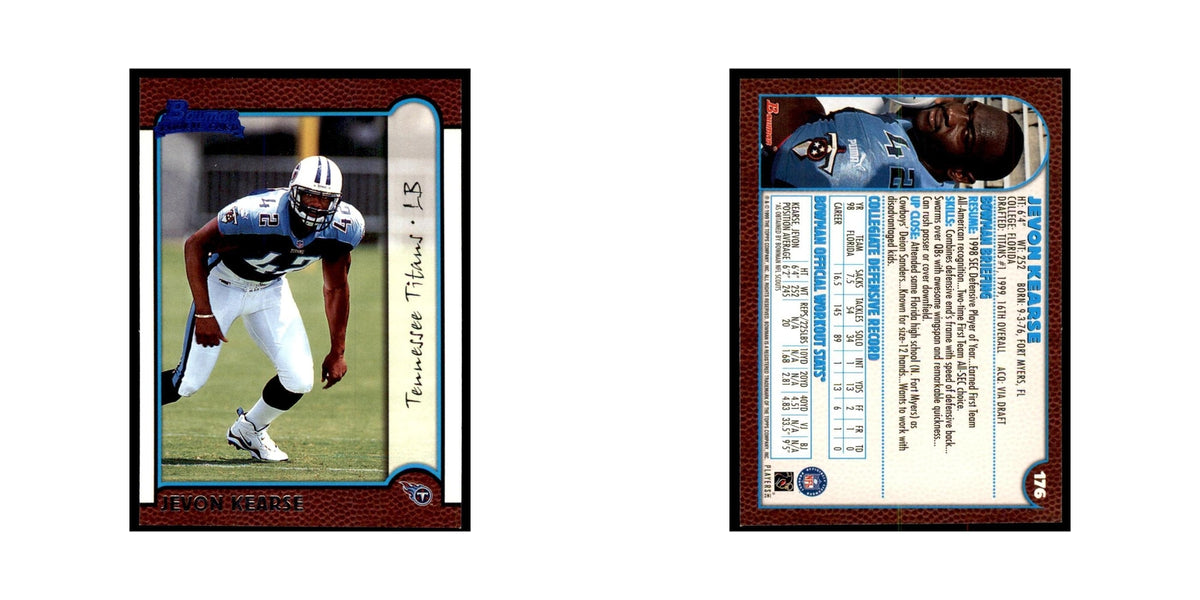 1999 Bowman Jevon Kearse RC Football Cards #176