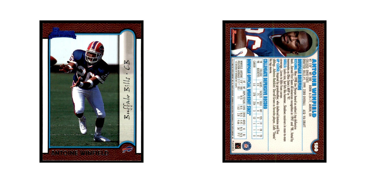 1999 Bowman Antoine Winfield RC Football Cards #180