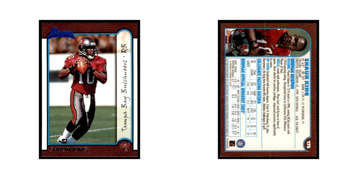 1999 Bowman Shaun King RC Football Cards #175