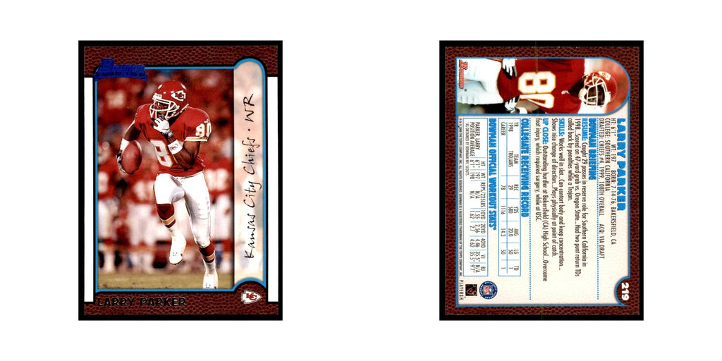 1999 Bowman Larry Parker RC Football Cards #219