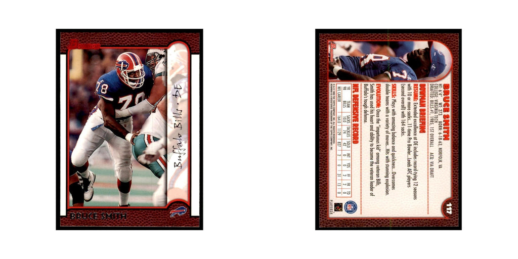 1999 Bowman Bruce Smith Football Cards #117